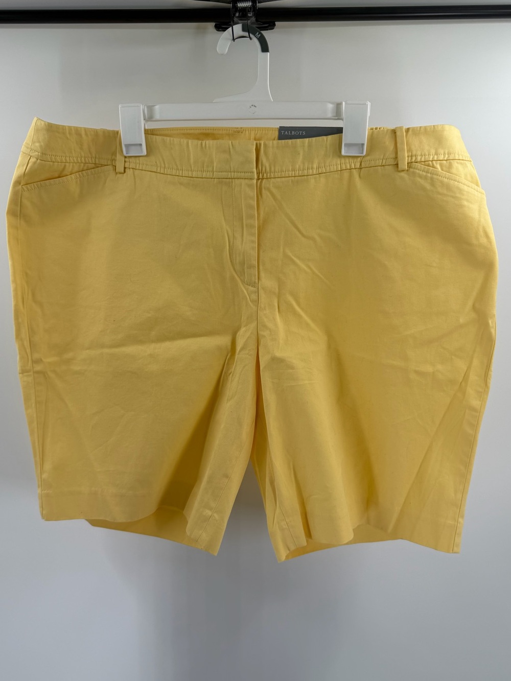 Talbots Butter Yellow Perfect Short Cotton Size 20W new with tags
